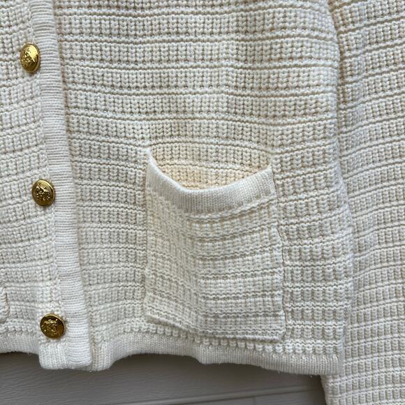 Tuckernuck Hyacinth House Woven Maybourne Cardigan Sweater Cream Ivory XXL - Picture 5 of 10